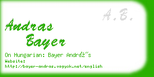 andras bayer business card
